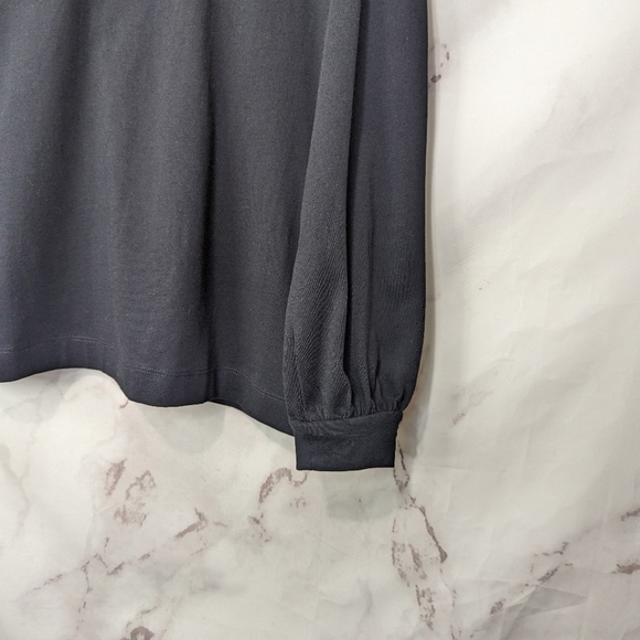 Everlane Long Sleeve Tee Black Shirt Crew Oversized Organic Cotton Women - Picture 5 of 13